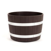 Walnut Whiskey Barrel Planter