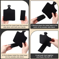 Black Wood Bookends
