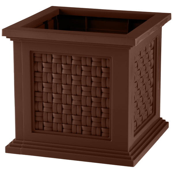 Brown Rattan Planter Box