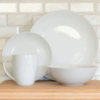 White Coupe Dinnerware (Set of 16)