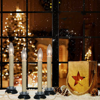 Ivory Electric Window Candles (Set of 4)