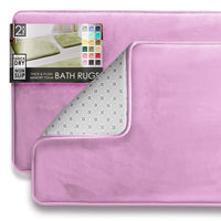 Lavender Memory Foam Bath Mats (Set of 2)