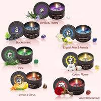 Chakra Crystal Candles (Set of 7)