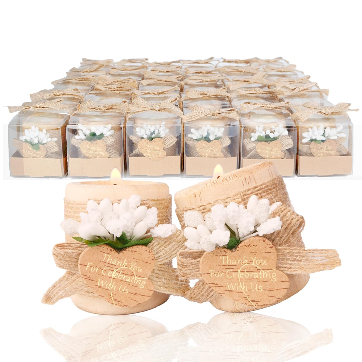 Wood Tealight Candle Holders
