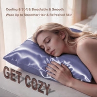 Grayish Blue Silk Pillowcase