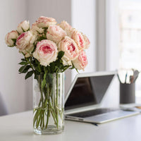Clear Glass Cylinder Vases (Set of 12)