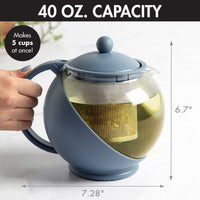 Blue Half Moon Teapot