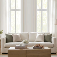 Ivory Linen Throw Pillow Cover (Set of 2)
