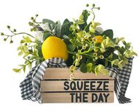 Faux Lemon Crate Decor