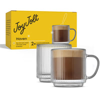 Fluted Double Wall Mugs (Set of 2)