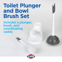 White Plunger & Bowl Brush (Set of 2)