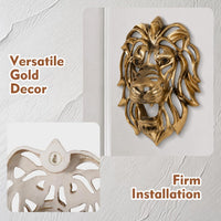 Gold Lion Head Wall Decor