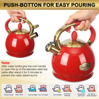 Red Classic Tea Kettle