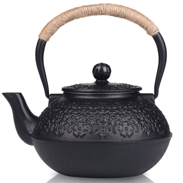 Black Cast Iron Teapot