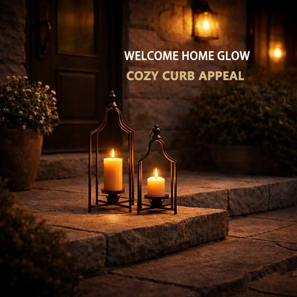 Matte Black Lanterns (Set of 2)