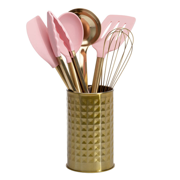 Pink & Gold Utensil Set (Set of 7)
