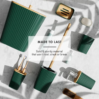Hunter Green Bathroom Accessories (Set of 6)