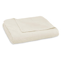 Ivory Floral Matelassé Coverlet