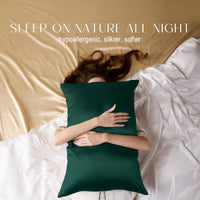 Blackish Green Silk Pillowcase