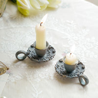 Blue Taper Candle Holders (Set of 2)
