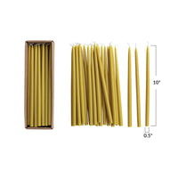 Chartreuse Taper Candles (Set of 24)