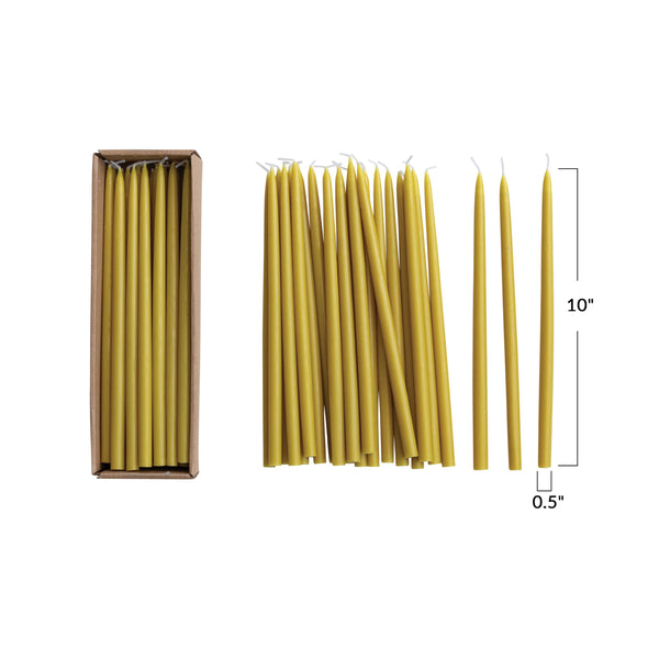 Chartreuse Taper Candles (Set of 24)