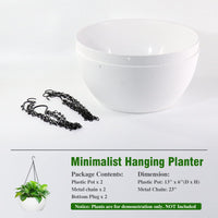 White Hanging Planters (Set of 2)