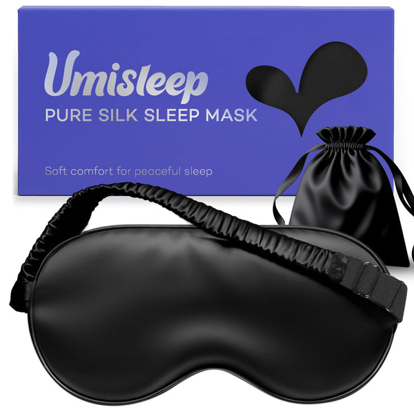 Black Mulberry Silk Eye Mask
