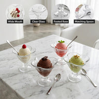 Clear Glass Dessert Bowls (Set of 4)