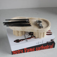 Travertine Oval Vanity Tray