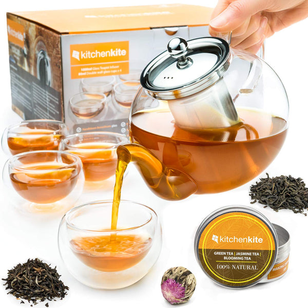 Glass Teapot & Teacup Set