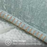 Aqua Chenille Throw Pillow Cover (Set of 2)