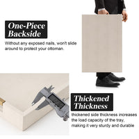 Beige Leather Serving Tray