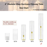 Clear Glass Hurricane Tubes (Set of 2)