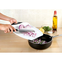 White Chop & Scoop Cutting Board