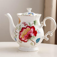 Blue & Red Ceramic Teapot