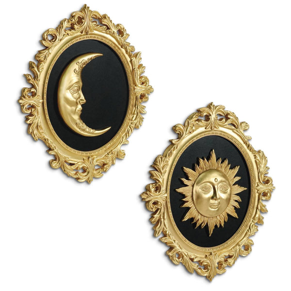 Gold Sun & Moon Wall Decor (Set of 2)