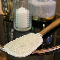 Cream Loofah Back Scrubber (Set of 3)