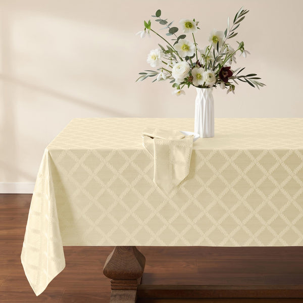 Ivory Laurel Leaf Tablecloth