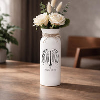 White Willow Pottery Vase