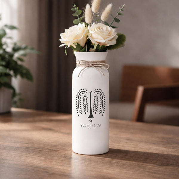White Willow Pottery Vase