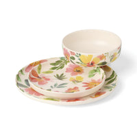 Green Floral Melamine Set (Set of 12)
