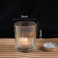 Clear Glass Votive Holders (Set of 24)