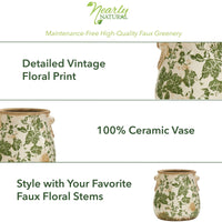Green Ceramic Scroll Planter