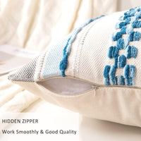 Sky Blue Striped Pillow Cover (Set of 2)