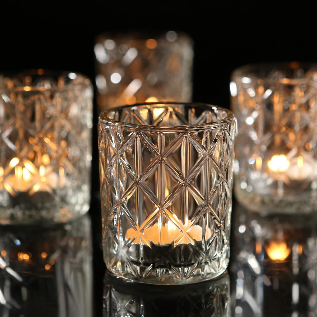 Clear Glass Tealight Holders