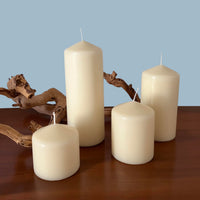 Ivory Unscented Pillar Candles (Set of 6)