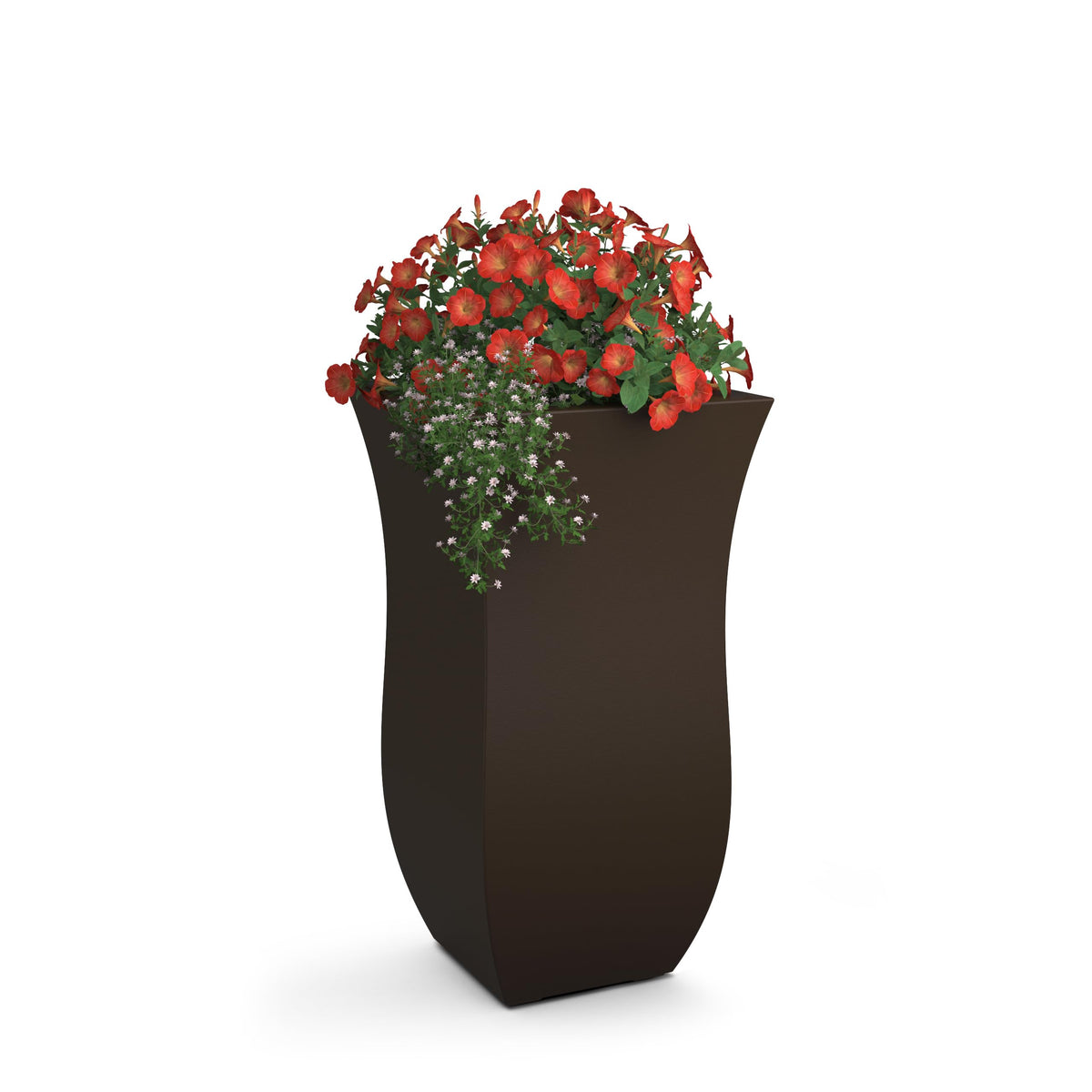 Espresso Tall Square Planter