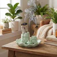 Green Frog Incense Holder (Set of 4)