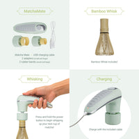 Electric Bamboo Matcha Whisk (Set of 6)